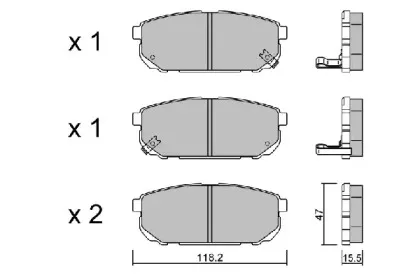 Комплект тормозных колодок, дисковый тормоз AISIN купить